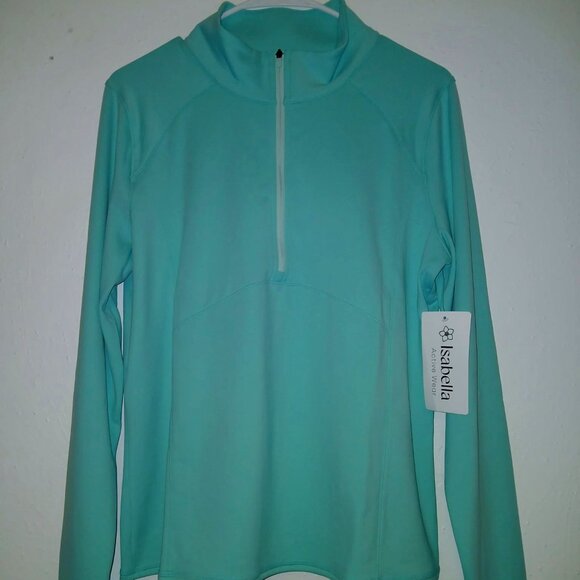 ISABELLA ACTIVEWEAR Tops - Isabella Activewear Zip Mock Neck Pullover – NWT LARGE